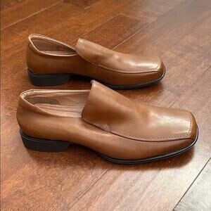 Structure Italian Leather Footwear in Brown, Slip-On Loafers, Size 12